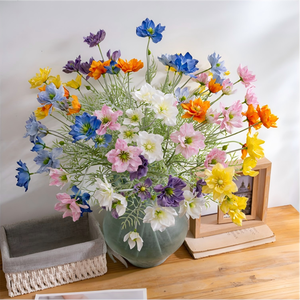 Nueva Oferta, 6 Cabezas de Flores Artificiales de Cosmos, Ramo de Flores de Cosmos para Decoración de Mesa del Hogar - Product Image 4