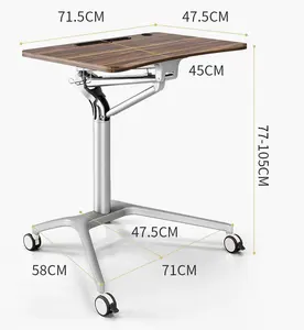 사무실 가구 직사각형 조정 가능한 노트북 책상에 새로운 스타일 고급 이동식 책상