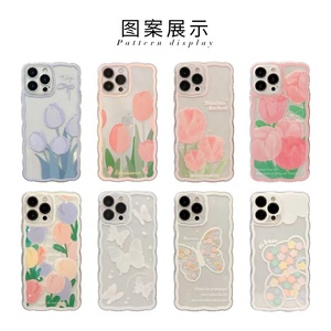 Art wavy blue flower Strawberry cute custodia posteriore morbida in silicone per <span class=keywords><strong>iphone</strong></span> xr xs max 14 13 12 <span class=keywords><strong>11</strong></span> pro max 13 mini phone capa - Product Image 2