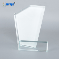 Cadre photo en verre cristal de haute qualité avec revêtement par sublimation polygonal, vente en gros BSJ-11