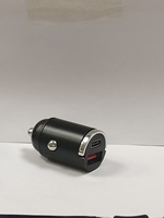 Chargeur de voiture compact mini très vendu, adaptateur portable double port USB-A+USB-C pour iPhone Samsung Huawei