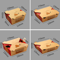 Boîtes d'emballage en papier kraft de qualité alimentaire personnalisées en gros pour sandwichs et frites avec logo personnalisé imprimé