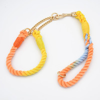 Benutzer definierte Hunde leine und Halsband Set verstellbar bestückt Großhandel personal isierte Luxus hand gefertigte geflochtene kleine große Haustier Seil Gehen