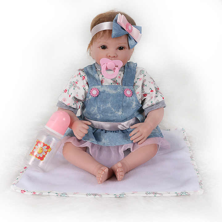 NPK 24 Reborn Toddler Baby Doll Boy Cloth Body Bebes Reborn Silicone Doll  Toys