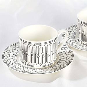 Service <span class=keywords><strong>de</strong></span> vaisselle en céramique <span class=keywords><strong>de</strong></span> luxe Mosaique Au 24 Platinum pour restaurant à thème, assiettes, tasses et soucoupes, vente en gros sur mesure - Product Image 5