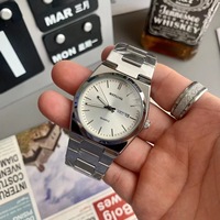 Nuevo Reloj de Pulsera de Cuarzo para Hombre, Estilo Casual de Negocios, con Correa de Acero Inoxidable y Punteros Luminosos