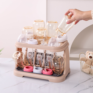 Scolapiatti Pieghevole Ecologico in Plastica per <span class=keywords><strong>Biberon</strong></span>, Portabottiglie Multifunzionale Durevole con Griglia di Drenaggio - Product Image 6