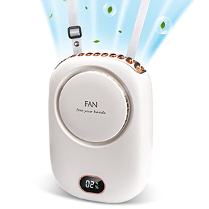High Quality <b>Portable</b> Handheld Bladeless Neck <b>Fan</b> <b>Rechargeable</b> USB Plastic Battery Outdoor Hotel Use Touch Control Digital - Product Image 1
