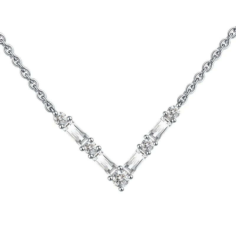 RINNTIN SN208 CustomJewelry 925 Sterling Silver Vòng Cổ Rhodium Mạ Thiết Kế Thời Trang Chất Lượng Cao Joyas De Plata Vòng Cổ