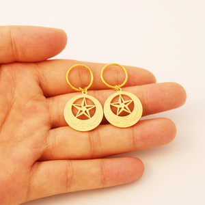 Pendientes de Oro de Kiribati de Alta Calidad en Acero Inoxidable 316L con Baño de Oro de 24K - Product Image 5
