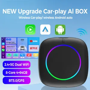 Nuevo Mini Carplay con cable a inalámbrico Auto Netflix YouTube Android Ai Box para Audi Mercedes Volkswagen Hyundai Toyota Volvo Lexus