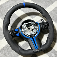 Volant sport en cuir noir à fond plat pour BMW E92 X6 M3 E71 X5 E70 F15 F16 F10 F30 F31 F32 F20 E90 E87