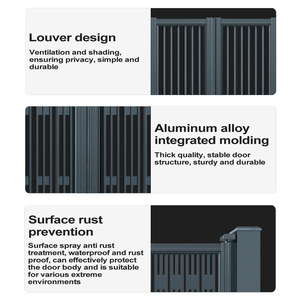 Premium Aluminum Alloy Electric Automatic Security <strong>Modern</strong> <strong>Design</strong> Eco-Friendly Durable Elegant Apartment Hotel Folding <strong>Gate</strong> - Product Image 2