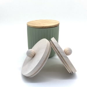 Tapas Inteligentes Blancas con Recubrimiento Anti-derrames, Bajo MOQ, con Logotipo Grabado Láser o Impreso, de Corcho de Madera de Fresno para Frascos de Vidrio de 100ml para Velas, Uso Químico - Product Image 2