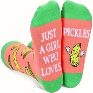 Automne hiver drôle dessin animé lettre chaussettes respirant équipage robe chaussettes bas manchette Logo café Sushi chips thé Tacos <span class=keywords><strong>Pizza</strong></span> Designs - Product Image 1