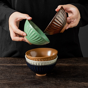 Bol à riz vintage en céramique, fait main, glaçure céladon, vaisselle pour la maison et la cuisine - Product Image 4