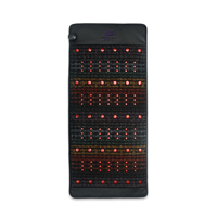 Stock local US - Tapis de massage B148 en améthyste avec lumière rouge fiable, thérapie PEMF, guérison par les cristaux et chauffage pour le corps
