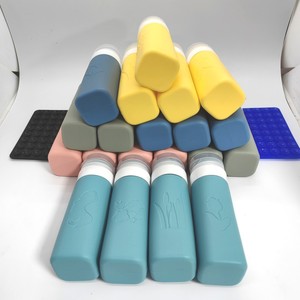 Travel Refill Bottles 90Ml Matte Finish For Shampoo Shower Gel Personal Care Set With Outer Cover - Product Image 3