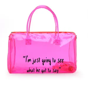 Custom Logo Tote Waterproof Pink Ita Bag Stadium Fashion Woman Travelling Glitter Ita Bags 2021 Brand Pink Spend A Night Bag