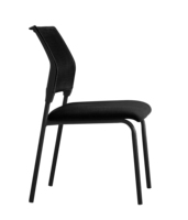 Chaise de conférence ergonomique empilable pour la formation des employés de bureau, avec cadre monobloc en PP injecté et maille respirante hautement élastique