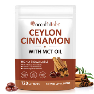 Acentiallabs Spijsverteringscomfort Ceylon Kaneel Softgels Natuurlijke Antioxidanten Ceylon Kaneel Extract Softgel - Product Image 1