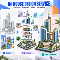 Ensembles de blocs de construction personnalisés OEM ODM, petites séries, briques éducatives avec logo, emballage mixte, boîte de couleur personnalisée