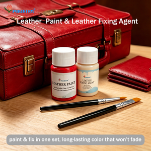 Kit <span class=keywords><strong>de</strong></span> Reparación <span class=keywords><strong>de</strong></span> Cuero con <span class=keywords><strong>Tinte</strong></span> a Base <span class=keywords><strong>de</strong></span> Agua, Colorante para Renovar Cuero con 2 Pinceles, Fuerte Anti-Decoloración, Anti-Grietas, Set DIY - Product Image 2