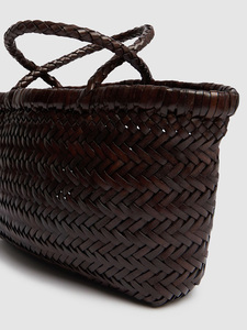Custom High Quality Dragon Diffusion Bags Braided Leather Handmade Women Ladies PU Leather Woven <strong>Small</strong> <strong>Basket</strong> Tote Bag Handbag - Product Image 4