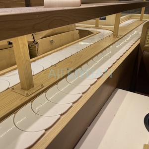 Yüksek kalite paslanmaz çelik konveyör bant beyaz suşi akıllı gıda teslimat ayarlanabilir hız restoranlar için yeni durum - Product Image 5