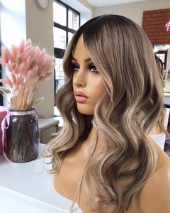 Chưa Qua Chế Biến Tóc Làm Nổi Bật Tóc Vàng Màu Sóng Ngắn Tóc Giả <span class=keywords><strong>Bob</strong></span> Tóc Giả Tẩy Tóc Remy Lớp Biểu Bì Phù Hợp Tóc Con Người Ren Phía Trước Tóc Giả - Product Image 5