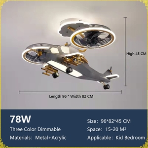 مروحية ديكور متعددة السرعة الموقت جهاز التحكم عن بعد عكس الضوء التطبيق التحكم الحديثة بقيادة الطائرات لغرفة نوم الأطفال - Product Image 5