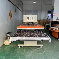 Presse à chaud pneumatique industrielle haute pression 100x120cm, machine d'impression par sublimation à plat