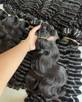 Prix de gros Lot de mèches de cheveux humains bruts doublement étirés, qualité 12A, ondulation lâche, 10-30 pouces, origine Vietnam