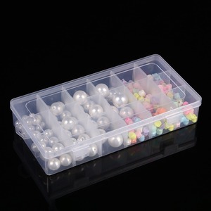Boîte de rangement en plastique transparent à 18 compartiments détachables pour bijoux, outils de nail art, organisateur de bureau - Product Image 2