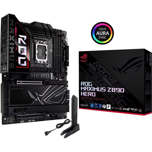 ROG MAXIMUS Z890 HERO Z890 1851 ATX Motherboard, Advanced AI PC-ready, DDR5, WiFi 7, 3x PCI 5.0 M.2, USB