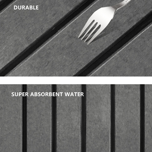 שטיחון אמבטיה אפור מתקפל סופג במיוחד, נגד החלקה, ייבוש מהיר, מאבן דיאטומית, לחדר אמבטיה, מטבח ואמבטיה - Product Image 2
