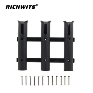 Three Tube Plastic Fishing Rod Holder For Boat Kayak Motorboat <b>Yacht</b> Orange Red Color ZB1205 3 - Product Image 2