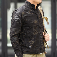Venta al por mayor al aire libre Softshell chaqueta de camuflaje táctico impermeable personalizado