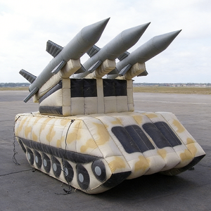 Réplica 1:1 de Vehículo Inflable de Misiles de Defensa Aérea, Modelo de Plataforma de Entrenamiento para Simulación de Vehículos de Armas - Product Image 1