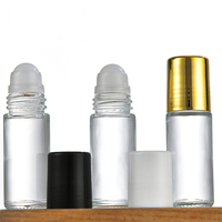 Offre Spéciale 50Ml Grande Capacité Roller Ball Bouteille D'huile Essentielle En Verre Cosmétique Essence Massage Parfum Roller Ball Bouteille