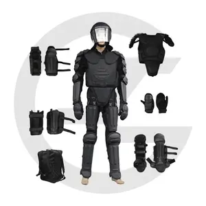 Costume d'émeute uniforme de Protection complète du corps dur ignifuge noir de sécurité