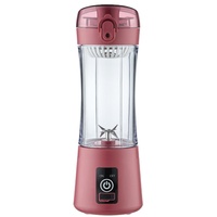 Mixeur Électrique Portable à Faible Bruit avec 6 Lames, Commande par Bouton Poussoir, Contenant en Plastique