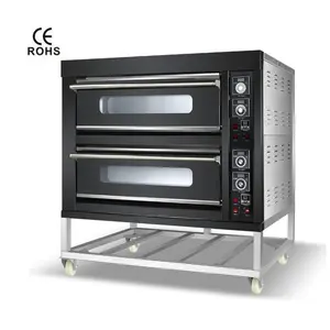 Commercial Stainless Steel 1Deck 2 Trays Pizza Bake Oven/Bread Cake Baking Oven with Steam