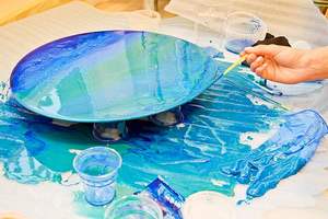 Tavolo centrale in resina epossidica trasparente trasparente River Epoxid per rivestimento da banco - Product Image 6