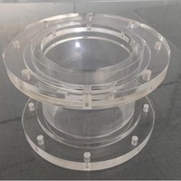 Bride acrylique instrument de laboratoire verre organique dispositif transparent pièces de connexion PMMA
