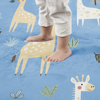 Tapis d'activités pour enfants en mousse haute densité, fabriqué à la machine, respectueux de l'environnement, motifs attrayants, imprimé animal, support en tissu non tissé, CPC