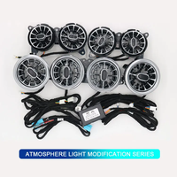 Lumière d'ambiance LED 7/64 couleurs 12V pour grille d'aération de climatisation Mercedes-Benz Classe S W222 S400 S450 S320 S350 avec haut-parleur rotatif 3D