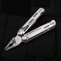 Outil multifonction portable EDC en acier inoxydable 440, 16 en 1, pour le camping en plein air, pince à dénuder les fils, couteau universel pliable, outils de poche
