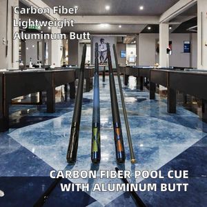 Queue de billard de qualité supérieure en aluminium avec fût en fibre de carbone, joint central, légère et durable, avec joint radial de 11,8 mm/12,5 mm - Product Image 2