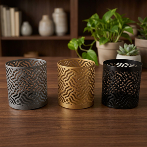 Porte-bougie décoratif en fer élégant et moderne, résistant à la chaleur, durable, de qualité supérieure, léger, pour la table, décoration d'intérieur, décorations de mariage - Product Image 5